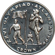1 Crown - Elizabeth II Atlanta Olympic - Baseball, United Kingdom, 1996 reverse image