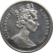 1 Crown - Elizabeth II Atlanta Olympics - Flame obverse image