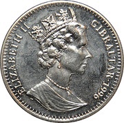 1 Crown - Elizabeth II Atlanta Olympics - Volleyball obverse image