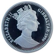 1 Crown - Elizabeth II Atlanta Olympics - Volleyball; Silver Proof obverse image