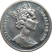 1 Crown - Elizabeth II Atlanta Olympic - Basketball obverse image