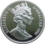 1 Crown - Elizabeth II Roses obverse image