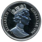 1 Crown - Elizabeth II Roses; Silver Proof obverse image