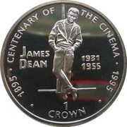 1 Crown - Elizabeth II James Dean; Silver Proof reverse image
