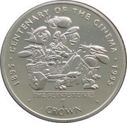 1 Crown - Elizabeth II The Flintstones, United Kingdom, 1996 reverse image