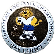 1 Crown - Elizabeth II Euro '96; Goaliath, United Kingdom, 1996 reverse image