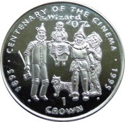 1 Crown - Elizabeth II The Wizard of Oz, United Kingdom, 1996 reverse image