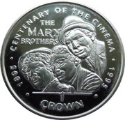 1 Crown - Elizabeth II The Marx Brothers, United Kingdom, 1996 reverse image
