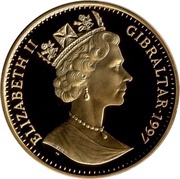 1 Crown - Elizabeth II Queen with baby Prince Charles; Silver Proof obverse image