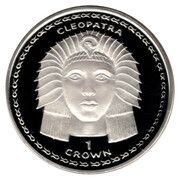 1 Crown - Elizabeth II Cleopatra; Silver proof, United Kingdom, 1997 reverse image