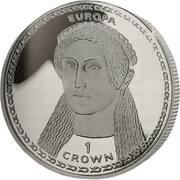 1 Crown - Elizabeth II Europa; Silver Proof, United Kingdom, 1997 reverse image