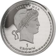 1 Crown - Elizabeth II Liberty U.S.A; Silver Proof, United Kingdom, 1997 reverse image