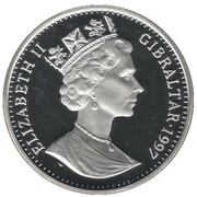 1 Crown - Elizabeth II Queen on horseback obverse image