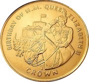 1 Crown - Elizabeth II Trooping the Colour, United Kingdom, 1997 reverse image