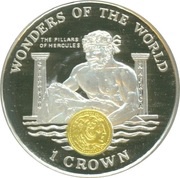 1 Crown - Elizabeth II The Pillars of Hercules reverse image