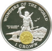 1 Crown - Elizabeth II The Colossus of Rhodes reverse image