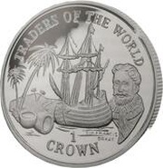 1 Crown - Elizabeth II Francis Drake, United Kingdom, 1997 reverse image
