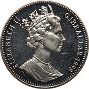 1 Crown - Elizabeth II Speed skater obverse image
