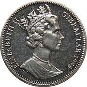 1 Crown - Elizabeth II Cross-country skiers obverse image