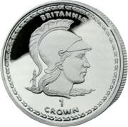 1 Crown - Elizabeth II Britannia; Silver Proof, United Kingdom, 1998 reverse image