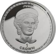 1 Crown - Elizabeth II Juno; Silver Proof, United Kingdom, 1998 reverse image