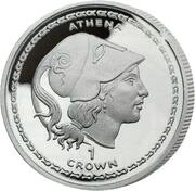 1 Crown - Elizabeth II Athena; Silver Proof, United Kingdom, 1998 reverse image