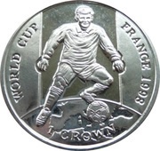 1 Crown - Elizabeth II Player running with ball, United Kingdom, 1998 reverse image