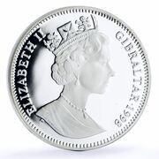 1 Crown - Elizabeth II Chinese Junk; Silver Proof obverse image