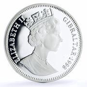 1 Crown - Elizabeth II Boston Tea Party; Silver Proof obverse image