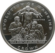 1 Crown - Elizabeth II Homo Erectus, United Kingdom, 1998 reverse image