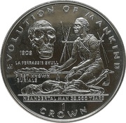 1 Crown - Elizabeth II Neanderthal Man, United Kingdom, 1998 reverse image