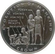 1 Crown - Elizabeth II Theory of evolution, United Kingdom, 1998 reverse image