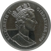 1 Crown - Elizabeth II The Common Ancestry of Ape and Man obverse image