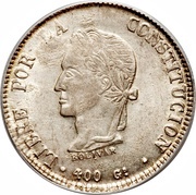 8 Soles, Bolivia, 1859-1863 reverse image