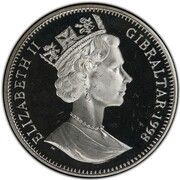 1 Crown - Elizabeth II Raymond Dart and Taung Skull; Silver Proof obverse image