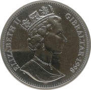 1 Crown - Elizabeth II 20th Century Homo Sapiens obverse image
