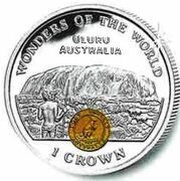 1 Crown - Elizabeth II Uluru, United Kingdom, 1998 reverse image