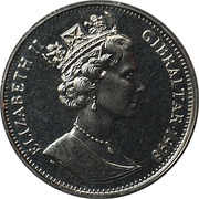 1 Crown - Elizabeth II Mermaid and dolphin obverse image