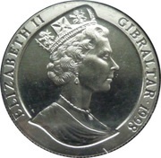 1 Crown - Elizabeth II The Gibraltar Regiment New Colours obverse image