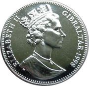 1 Crown - Elizabeth II Gen. Dwight D. Eisenhower obverse image