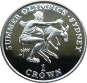 1 Crown - Elizabeth II Long Jumper and Kangaroo, United Kingdom, 1999 reverse image