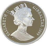 1 Crown - Elizabeth II Swimmer and Koala; Silver Proof obverse image