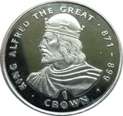 1 Crown - Elizabeth II Alfred the Great, United Kingdom, 1999 reverse image