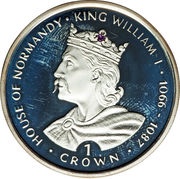 1 Crown - Elizabeth II William I; Silver Proof, United Kingdom, 1999 reverse image