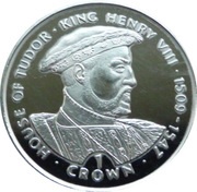 1 Crown - Elizabeth II King Henry VIII, United Kingdom, 1999 reverse image