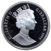 1 Crown - Elizabeth II Queen Mother as a Girl 1905; Silver Proof obverse image