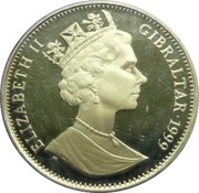 1 Crown - Elizabeth II The Queen Mother as a child in 1905 obverse image