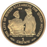1 Crown - Elizabeth II World War I - Glamis, United Kingdom, 1999 reverse image