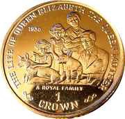 1 Crown - Elizabeth II 1936 Family Portrait, United Kingdom, 1999 reverse image