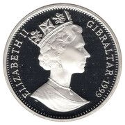 1 Crown - Elizabeth II 1936 Family Portrait; Silver proof obverse image